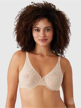 NWT Wacoal Halo Lace Underwire Bra Sand Nude